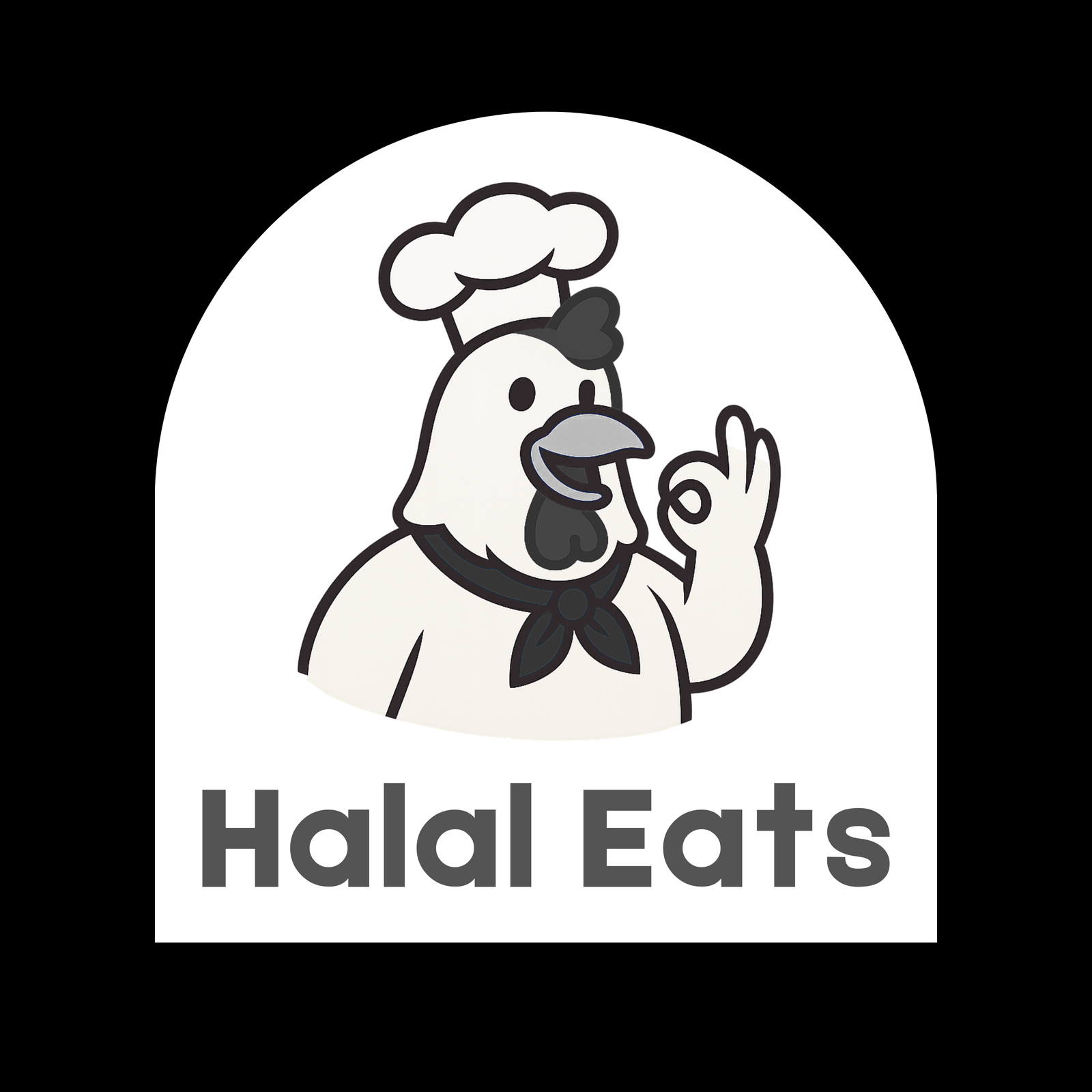 Halal Eats Monochrome